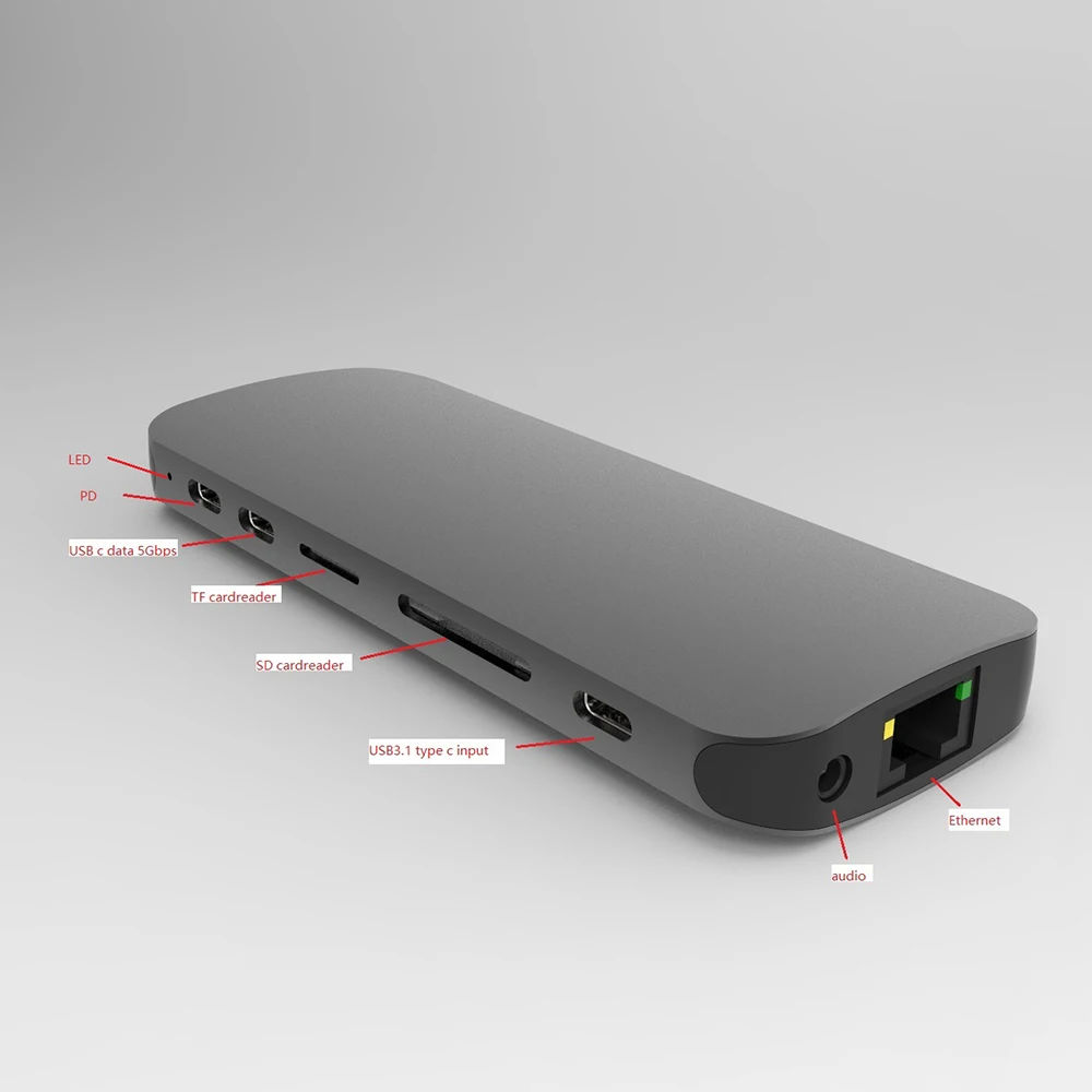 
Multi All-in-1 USB Type C HD VGA mini DP Video audio converter 