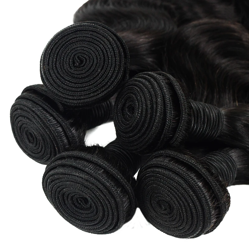 
3 bundles of brazilian hair on sale 8A body wave human hair bundles with closure set 