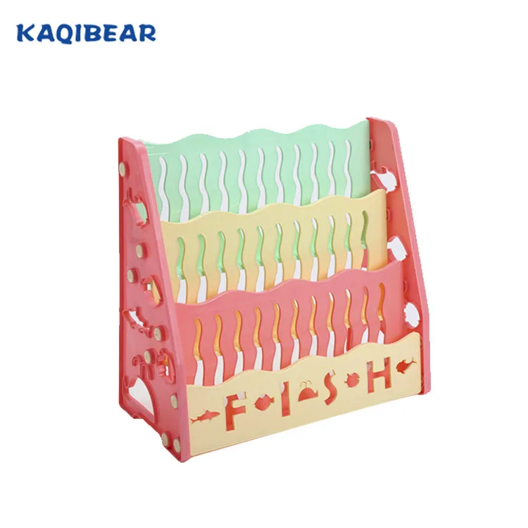 
Top quality factory price 3 layers assembly plastic kids book shelf children plastic bookshelf 