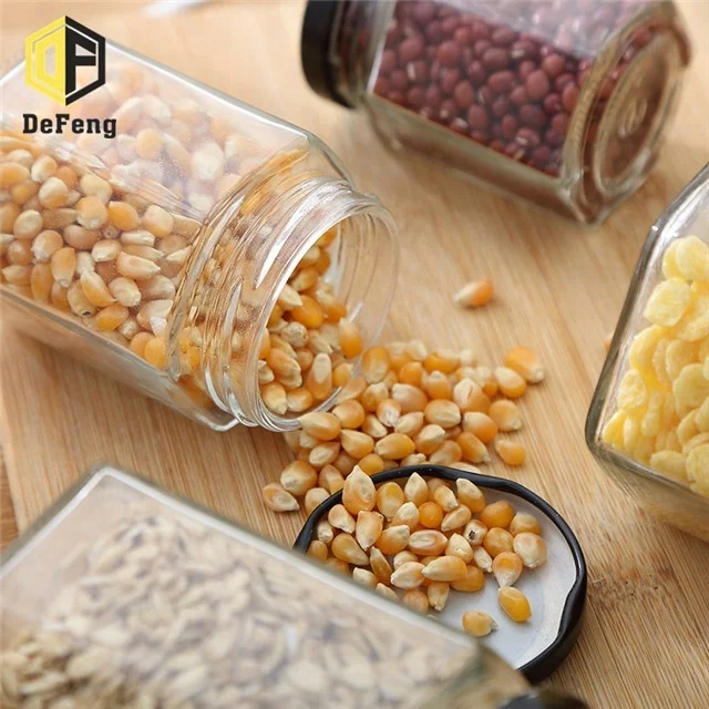 100ml 180ml 280ml Glass Storage Bottle hexagonal Honey Jar jam Jar