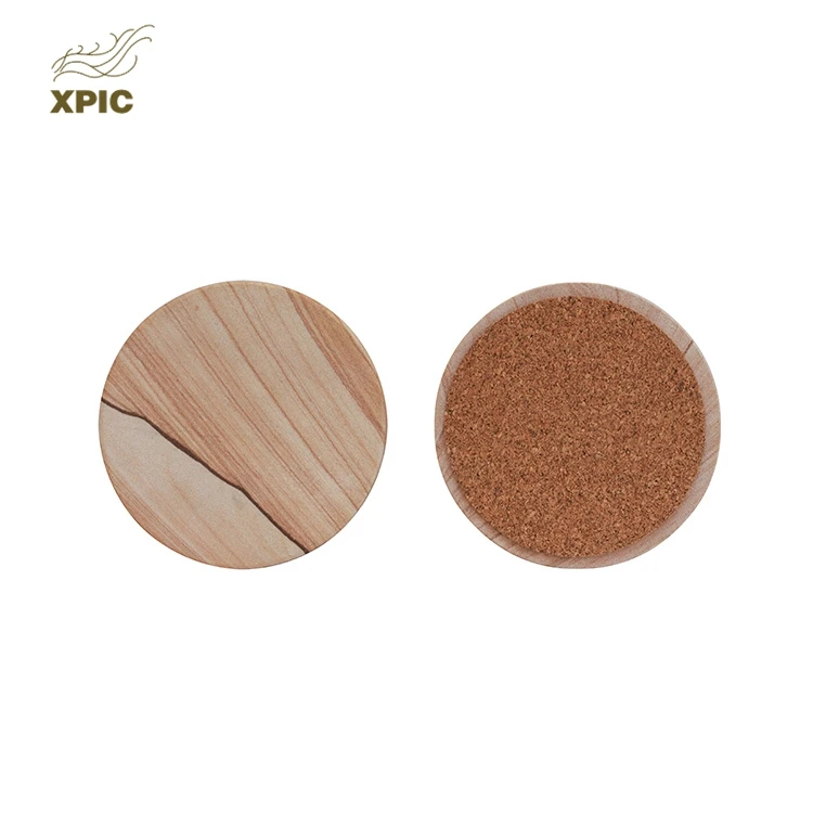 Standard Size Cup Custom Stone Blank Cork Coaster Marble