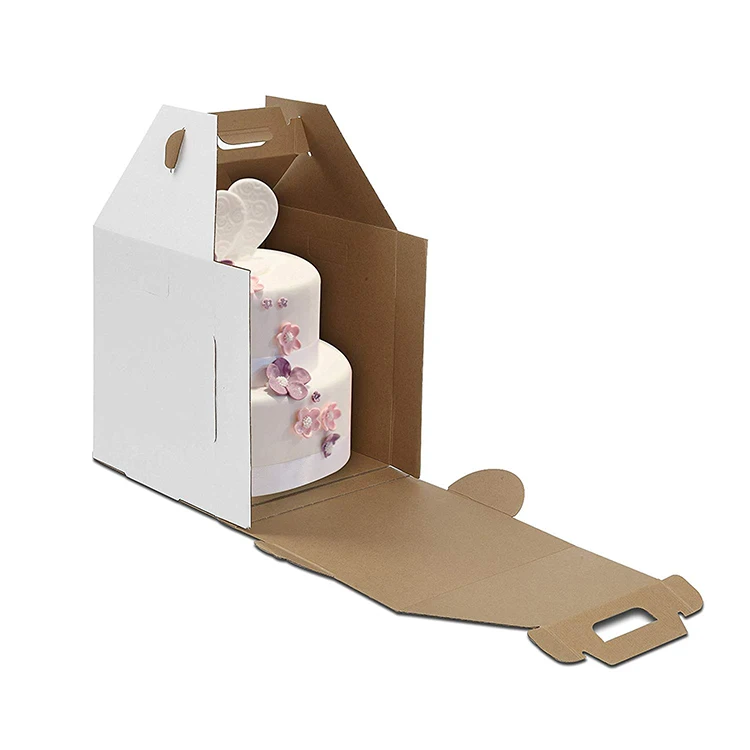 
Wholesale Custom Birthday Corrugated Cake Box Round 3 Tier Cake Box 