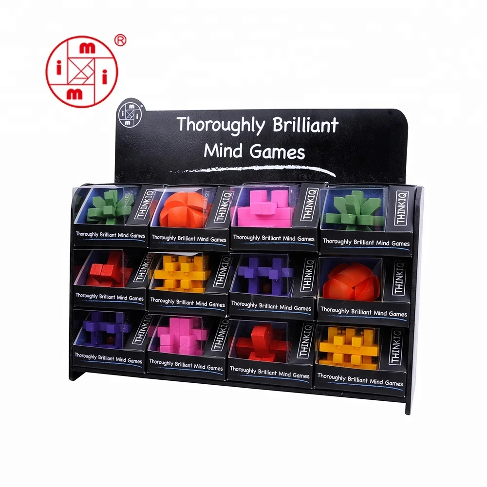ICTI factory Intelligence 3D wooden brain teaser  puzzle toys funny cube iq game iq toy 3d puzzle ball for adult
