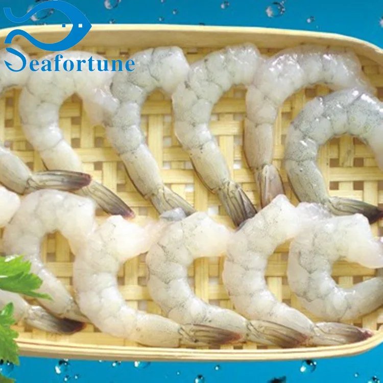 Raw IQF Frozen PDTO Peeled-Deveined-Tail-On Vannamei Shrimp Penaeus Vannamei