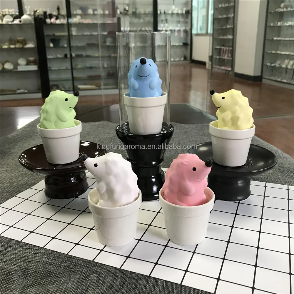 
Factory Hot Seller Ceramic Pot Aroma Stone Animal reed diffuser bottles for home decor 