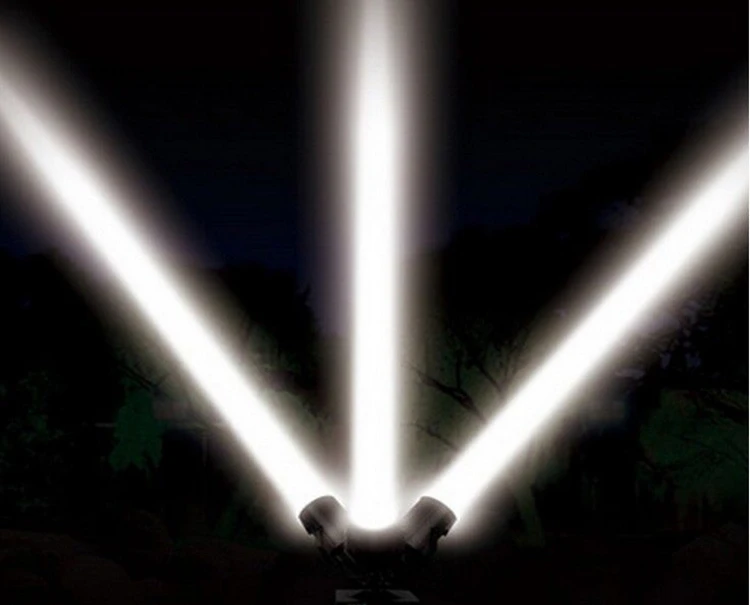 Xenon lamp 1kw Three 3 Heads 2kw Outdoor Lighting Sky Searchlights Tracker Stage Lighting For Hotel Theme Park Advertise Sale