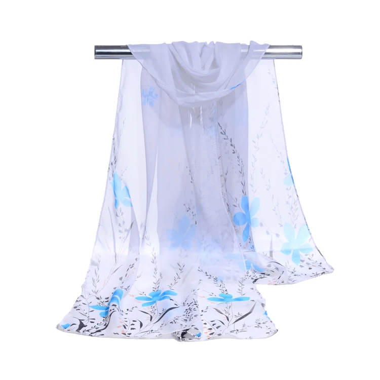 fashion wholesale bulk chiffon silk scarf for lady