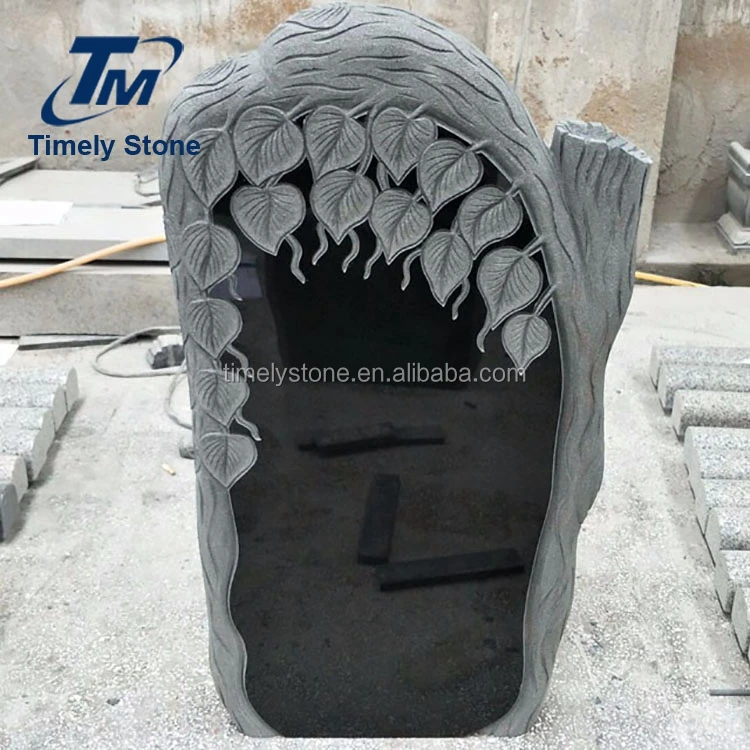 
chinese headstone supplier tombstone hand carving monuments tree 