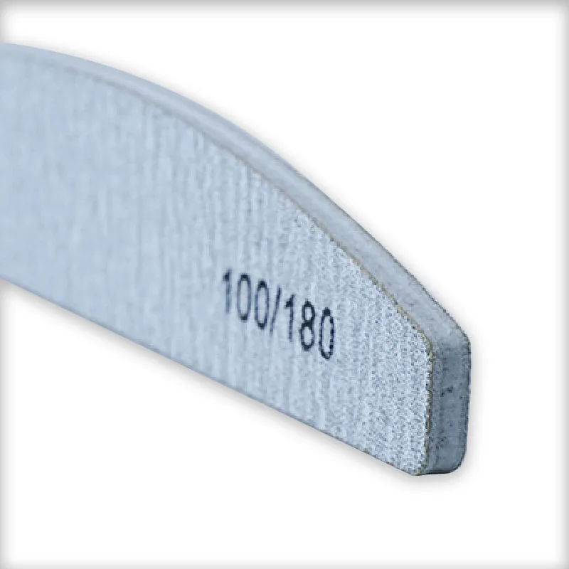 100/180 Double Disposable Nail File Emery Board Wood White Small File