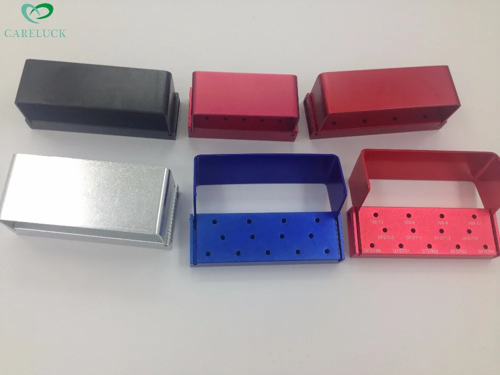 Factory price dental clinic office equipments mobile dental bur block different size and color portable dental bur holders stand