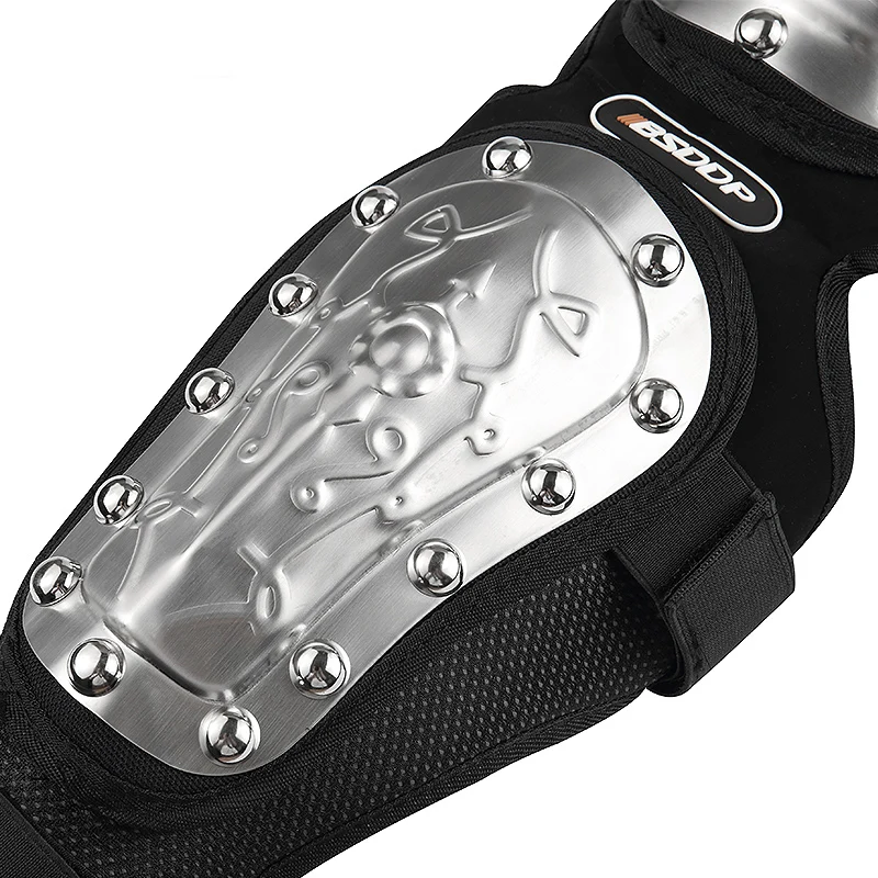 High Strength stainless Steel metal  Protection Knee Guard Motorcycle Kneepads And Elbow Protection