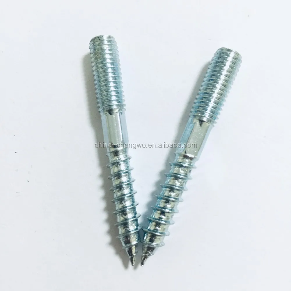double head threaded hanger bolt screw