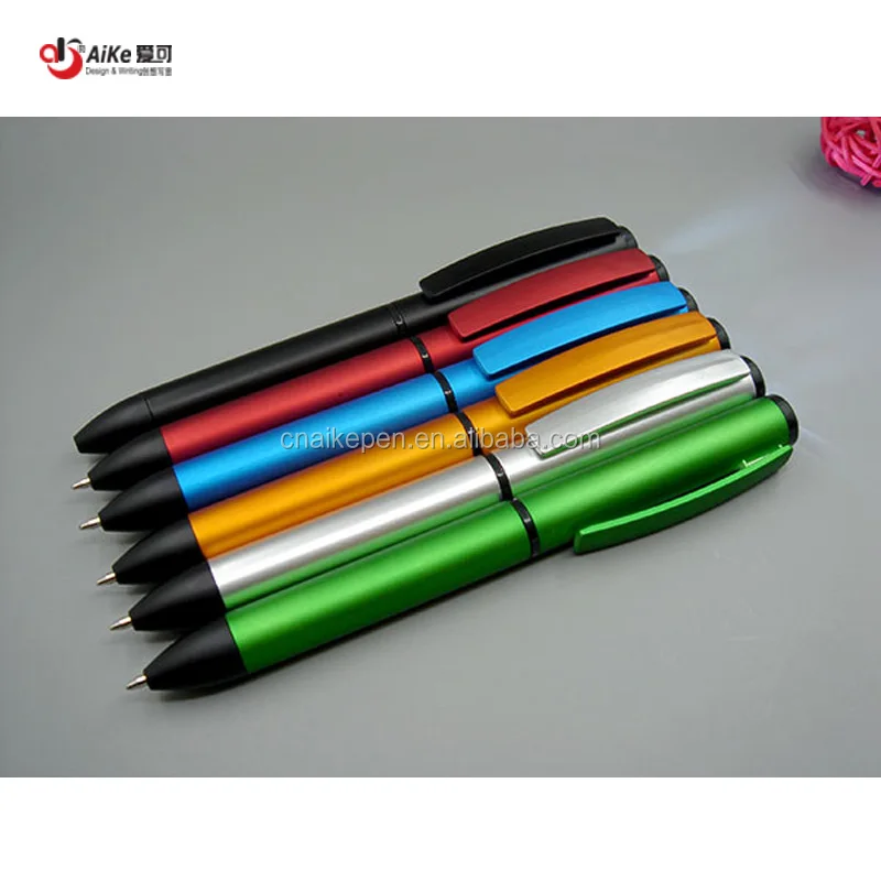 Matt Finish Twist LED light pointer pen 0.7 mm soft touch