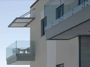 Ykl New Design Fascia Mount System Laminated Glass Railing for Balcony, Terrace and Staircase