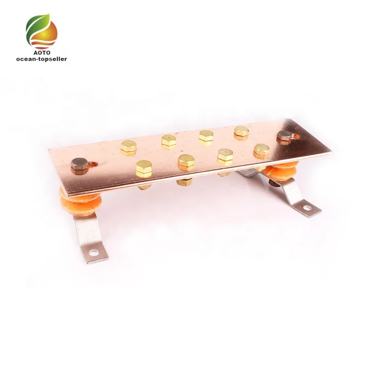 Hot Sale Copper Earthing Bus Bar Nickeled copper bus