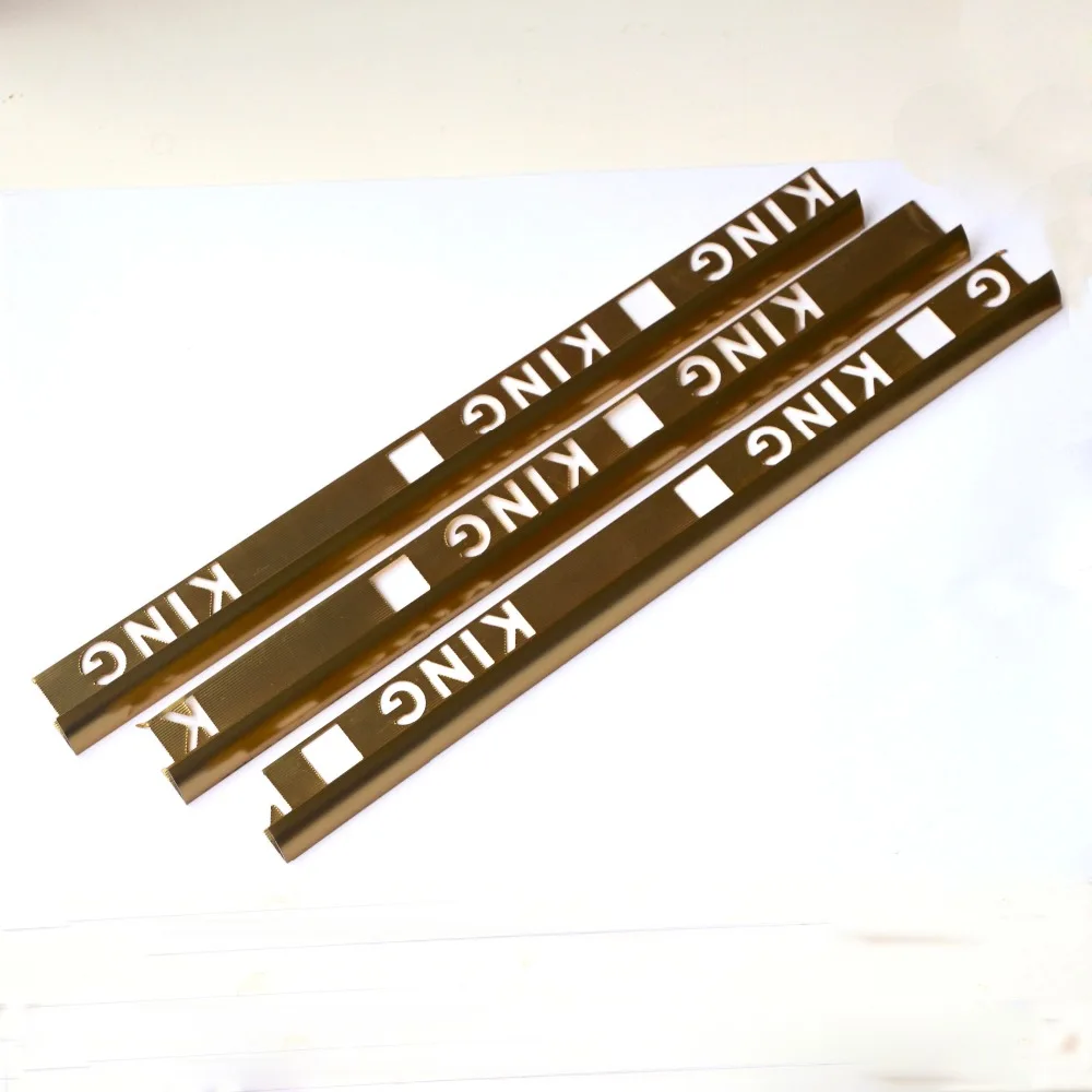 Алюминиевый облицовочный профиль для плитки с закругленными краями 2500 мм x 10 мм производства Нинбо