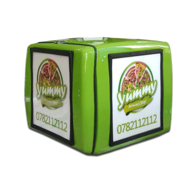 
FRP motor cycle evo helmet fullface bag plastic food delivery box for delivery packaging LED Light Side Open 