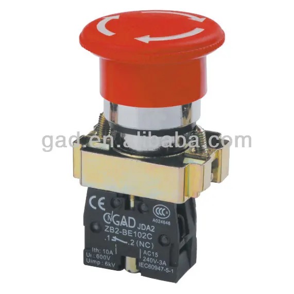 GB2-BS542 CNGAD 40mm GB2 series red emergency stop button switch