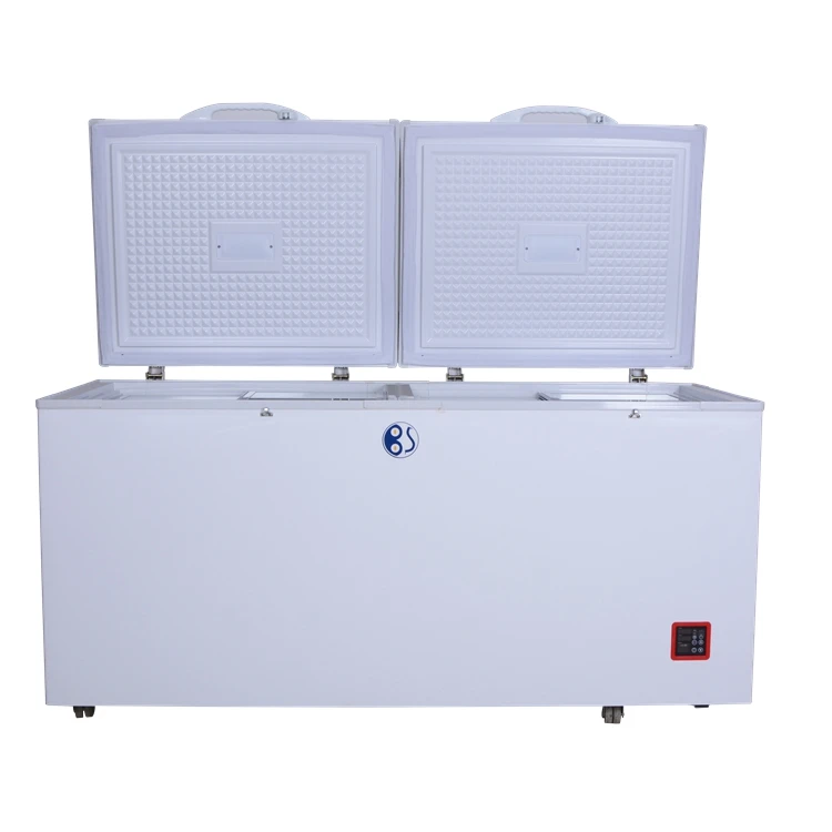 433L solar freezer DC 12V 24V energy saving freezer fridge with 110mm foaming insulation