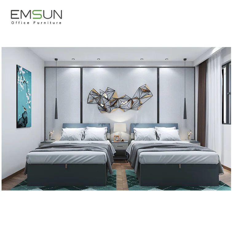 
Newly design fancy luxury european style bedroom bed set engineering furniture 