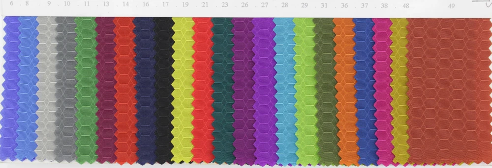 Eco-friendly 210D football grid nylon fabric with PU coated for bag backpack shoulderbag