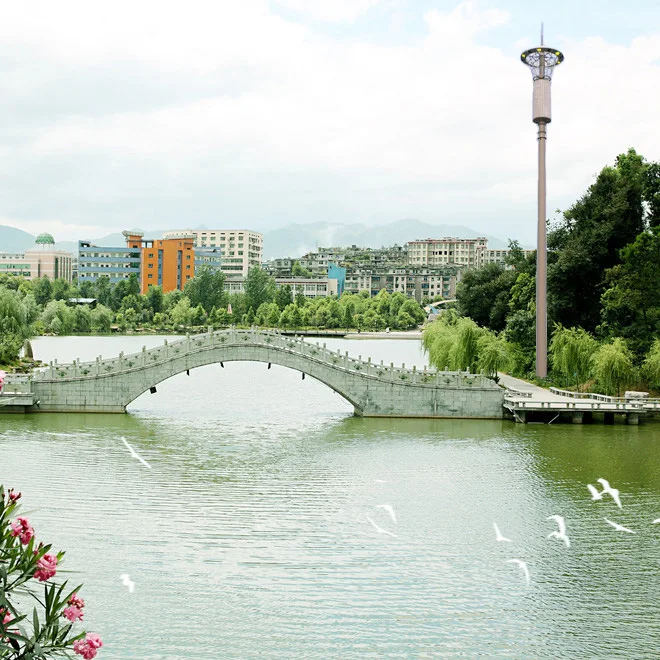 Steel landscape monopole tower design facbrication