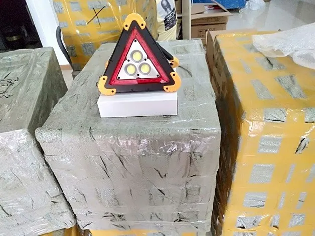 reflective car tripod triangle led flashing road emergency light