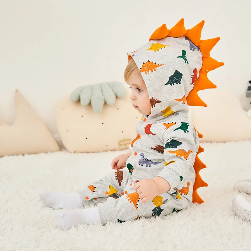 Kids Dinosaur Animal Pajama Onesie Baby Romper Costume Long Sleeve for Boy Girl Winter Autumn Jumpsuit Toddlers Cosplay Outfit