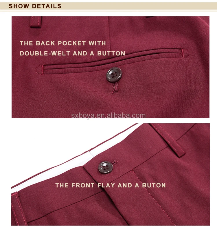 Облегающий темно-красный свадебный костюм жениха из 3 предметов, мягкий однотонный тканевый костюм tr, новый дизайн 2019 года, мужской костюм