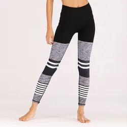 Colorful Striped Yoga Leggings Pants No Panties With Custom Logo Joggers Track Pants Sports