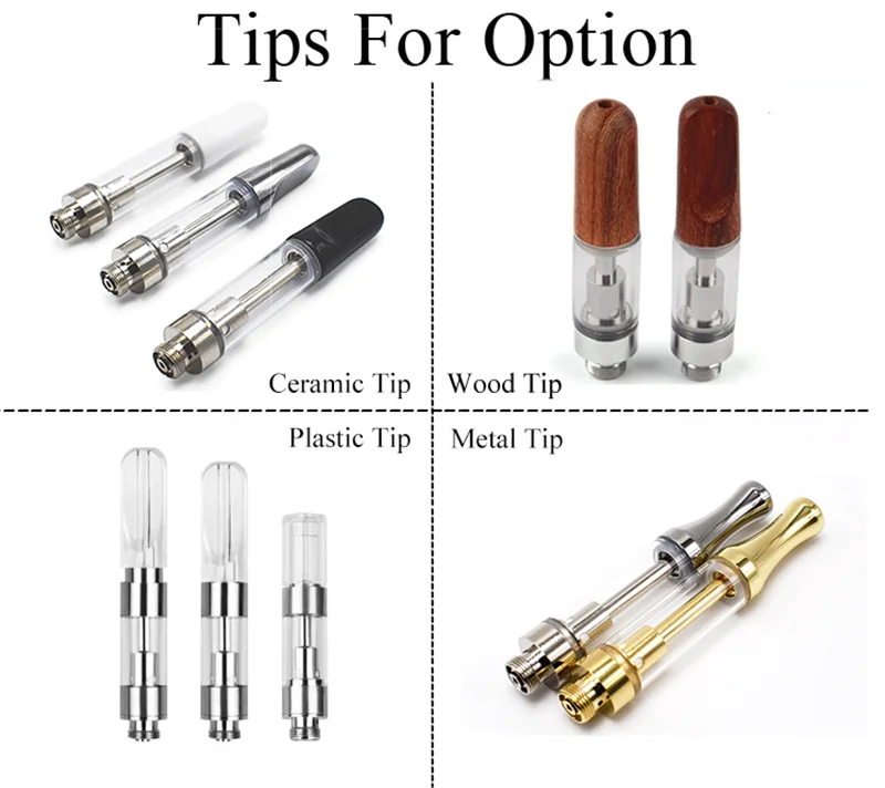 
lead free ceramic coil 510 popular round wood tip 1ml cbd oil vape cartridge 