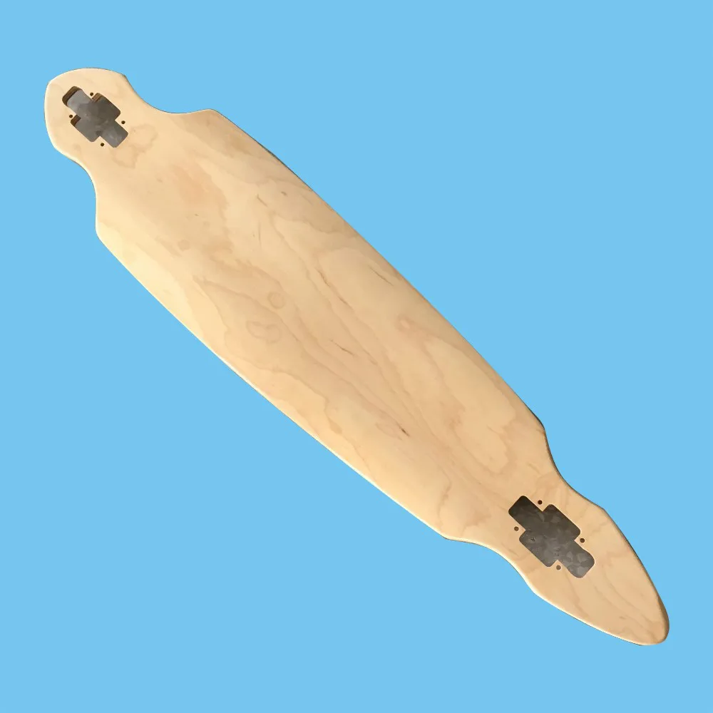 2022 custom drop through long board deck bamboo maple carbon fiber longboard deck for skateboard