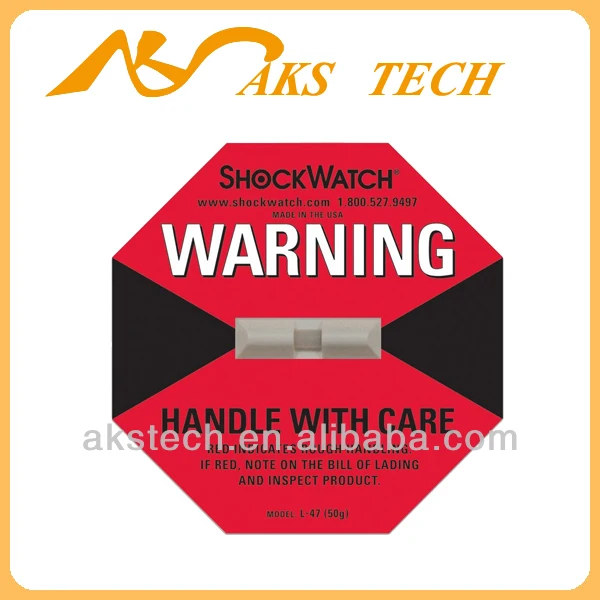 Модель L-30 влияние этикетки, влияние наклейка, грузовой индикатор ShockWatch