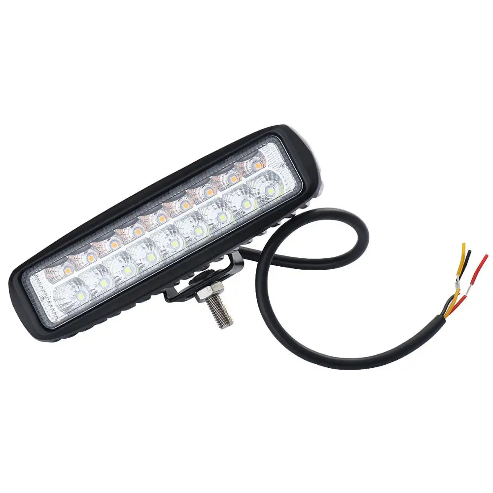 Автомобильные дневные ходовые огни, 12 В, 24 В, двухцветные, 27 Вт, 6 дюймов