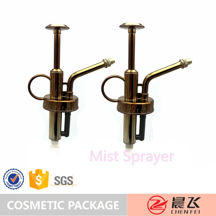 
Vintage Style Spritzer with Bronze Plastic Top Pump One Hand Watering Can Glass Spray Bottle Plant Mister 