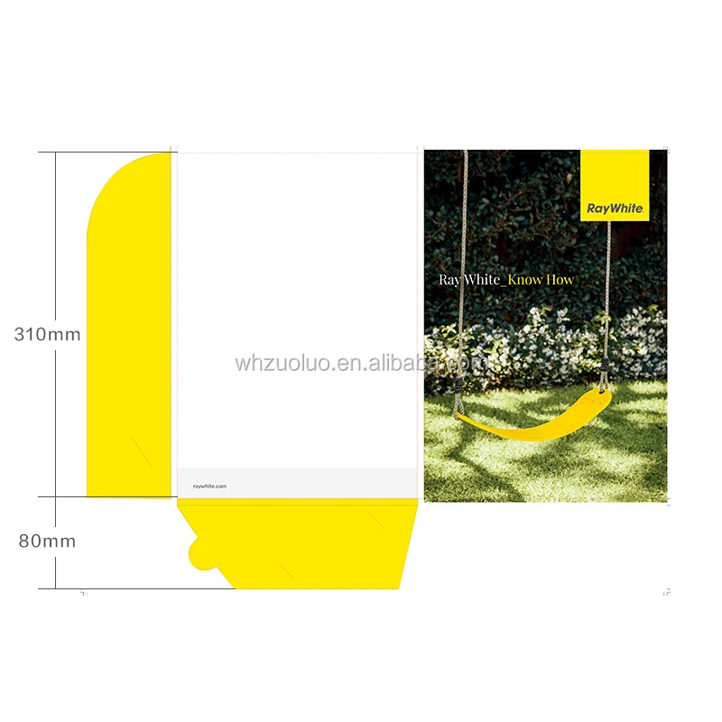 Zuoluo Custom Design A4 Hardcover File Folder Presentation Folder Place Files or Brochures Accept Customized Logo CN;HUB FF-22