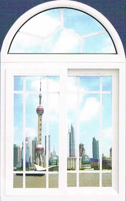 Modern arch window design pvc sliding door house PVC sliding door and fixed window