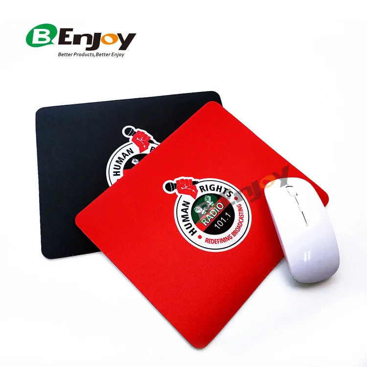 Custom Brand Logo Print Fabric Mouse Pad ,Plain Mouse Pad Red