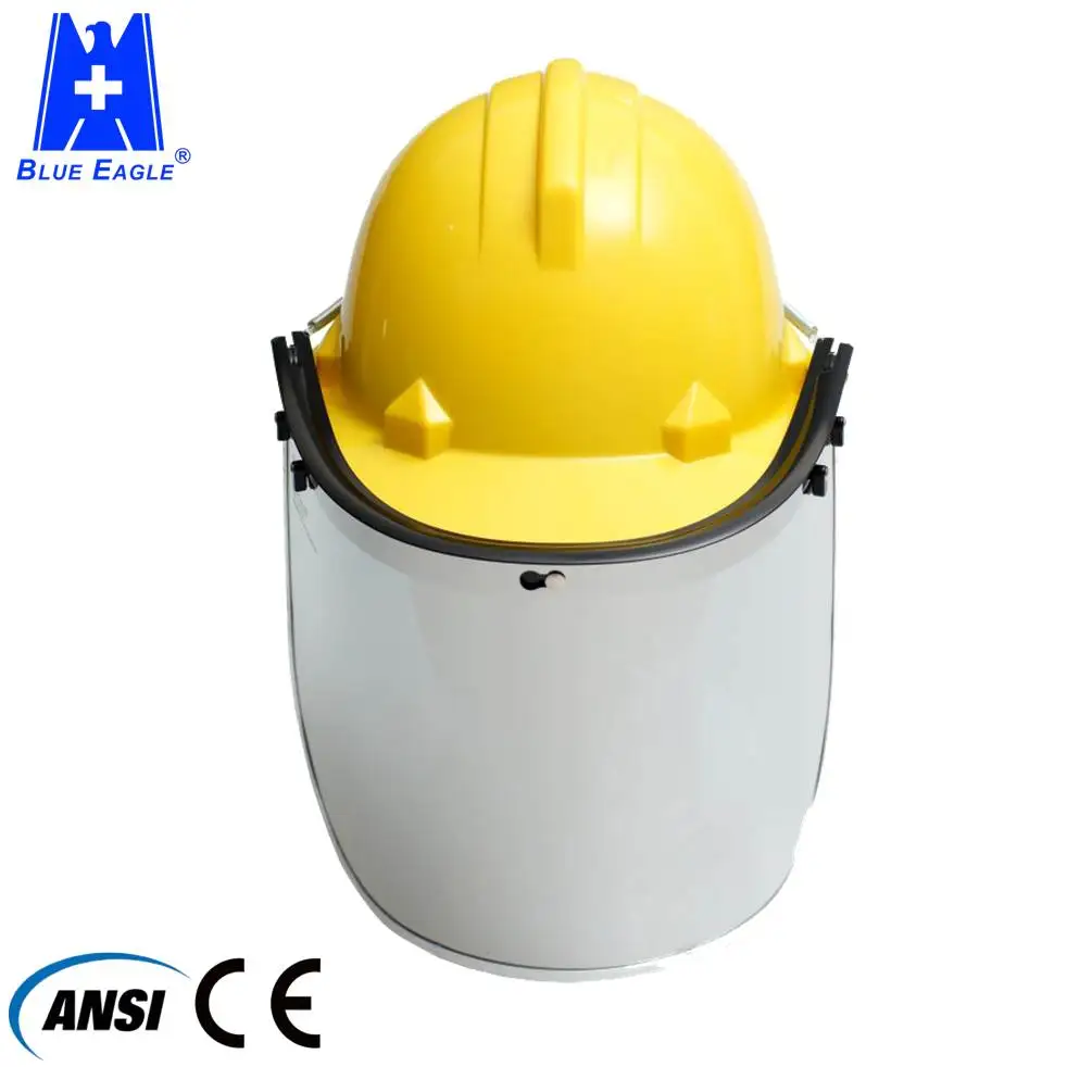 Blue Eagle CE ANSI Z87.1 IR Heat Protection Uv Safety Face Shield Polycarbonate Visor
