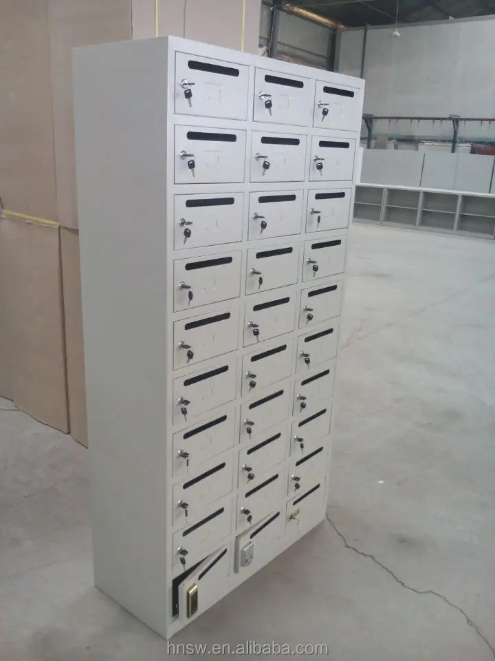 Steel Apartment Downstair Used Newspaper Storage Cabinet Metal Letter Mailbox Parcel Mail Box