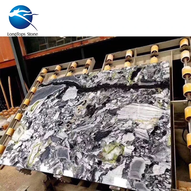 high polished Ice jade marble for luxury stone coffee table