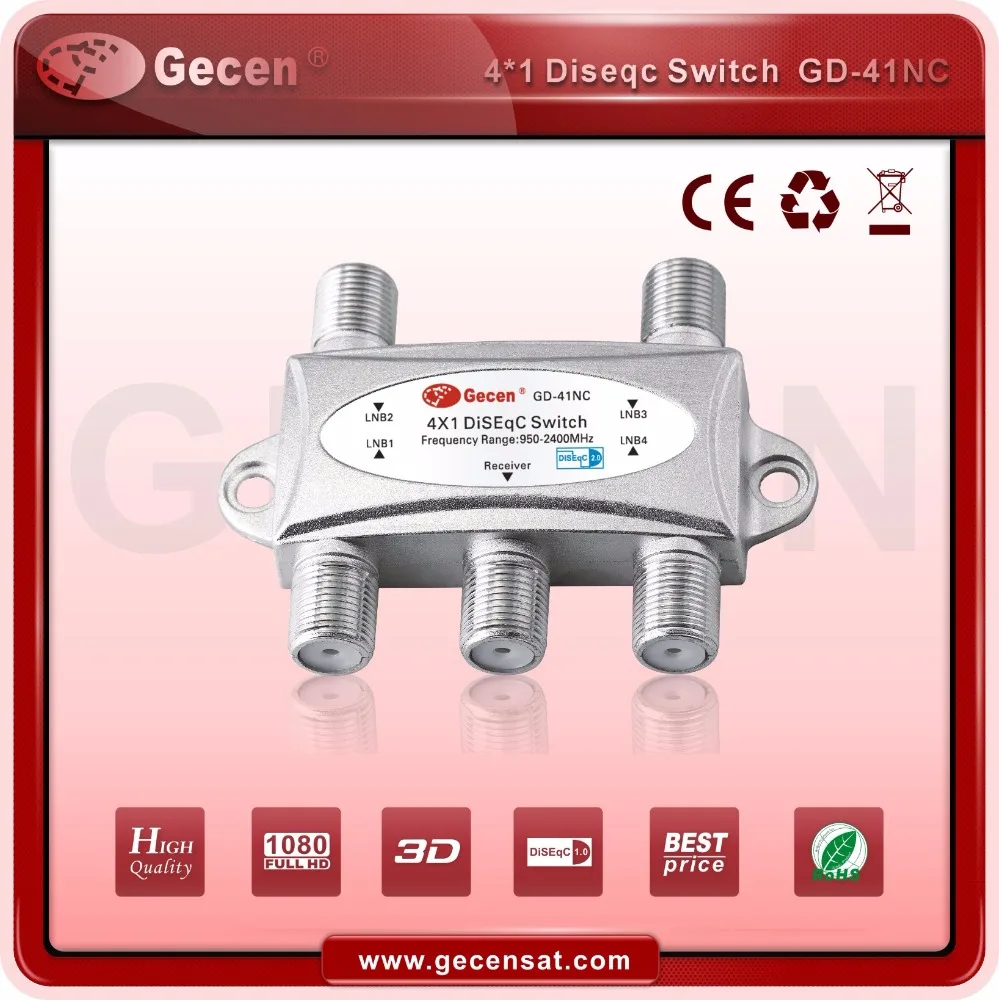 4 IN 1 ORIGINAL STRONGEST  GECEN DISEQC SWITCH GD-41A WITH VERY GOOD QUALITY