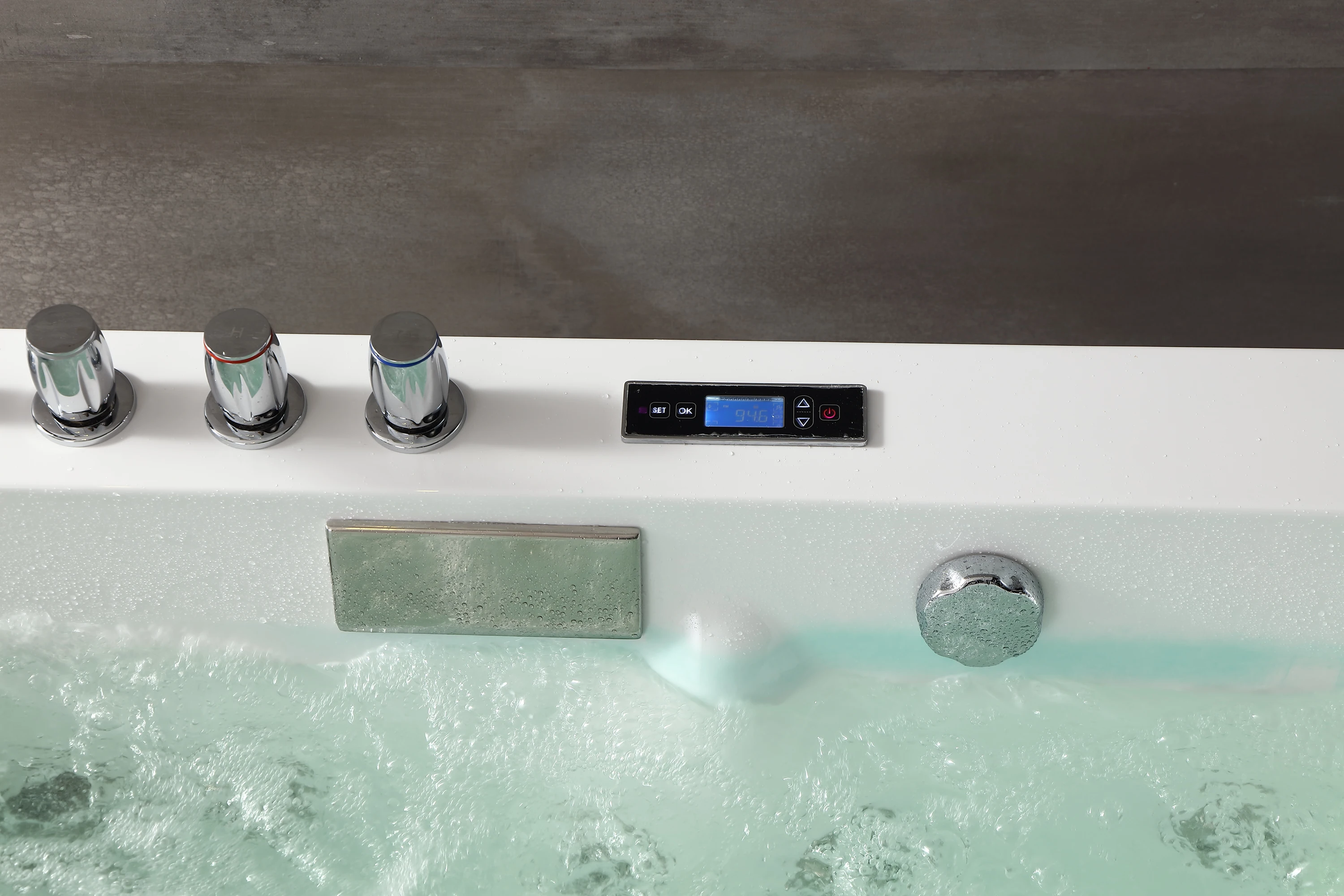 Artificial acrylic whirlpool massage bathtubs cheap freestanding bathtub for 3 person tub Q363