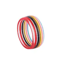 Amazon Explosion Design Cheap Wholesales Price Rainbow Colour Stripe Transparent Base Stripe Resin Bangle