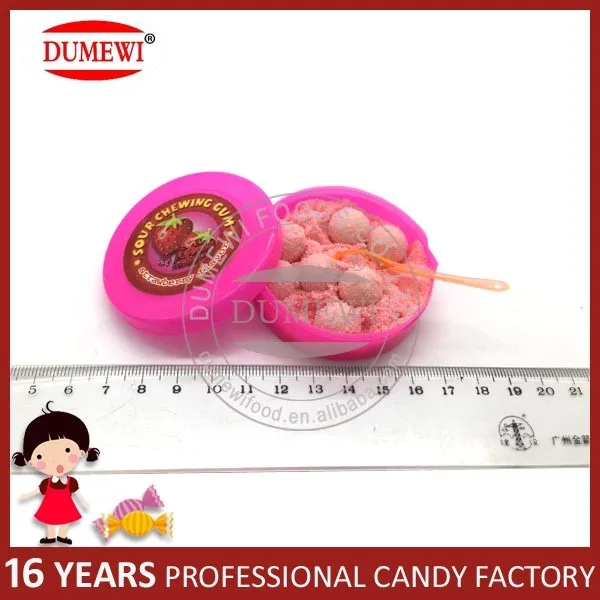 Фруктовый Вкус Круглый Шарик Жвачки с Кислые Конфеты Порошок