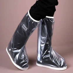 Многоразовые мужские водонепроницаемые ботинки с боковой молнией, непромокаемые сапоги на плоской подошве, для езды на мотоцикле и велосипеде