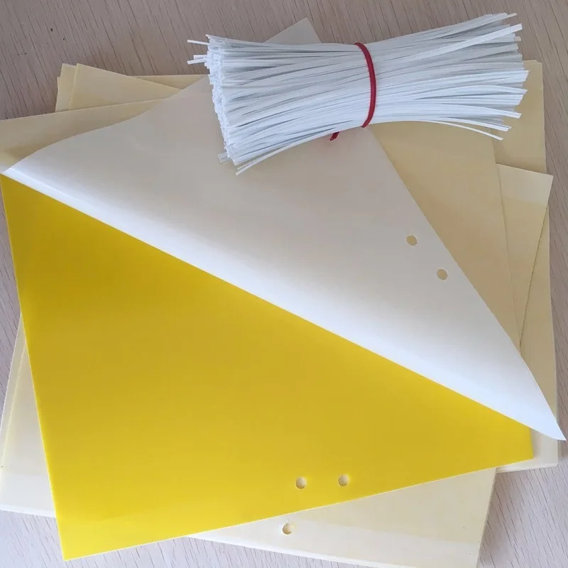 yellow blue polypropylene PP roll PPsheet PP board for insect sticky trap  Sticky board aphid killer garden strong fly sticky