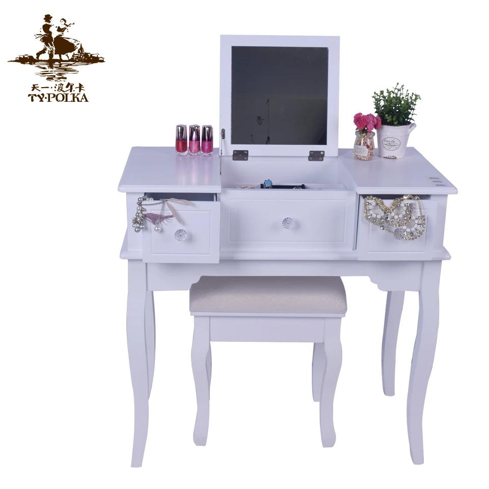 
Bedroom Furniture Vanity Modern Corner Dressing Table With Mirror 