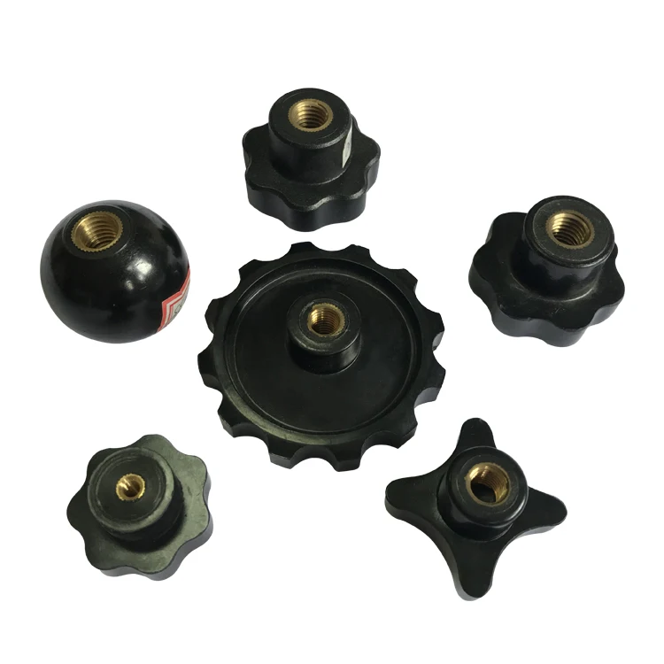 plastic nylon screw knobs plastic head nylon 4 star knob m6 star knobs