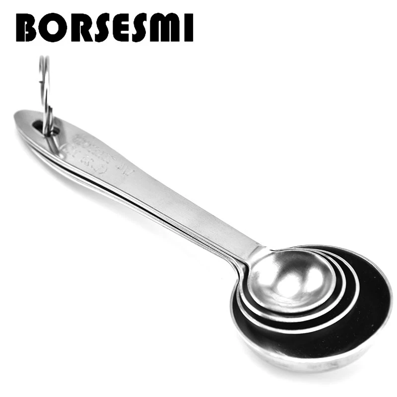Unique kitchen gadgets 4 in1 Powder Measuring Spoon stainless steel tea spoon kitchen accessories Mini Coffee measuring scoop